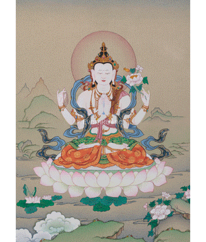  Four-Armed Chenrezig Thangka