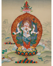 Protector Deity White Mahakala Thangka | Vajradharma Artwork