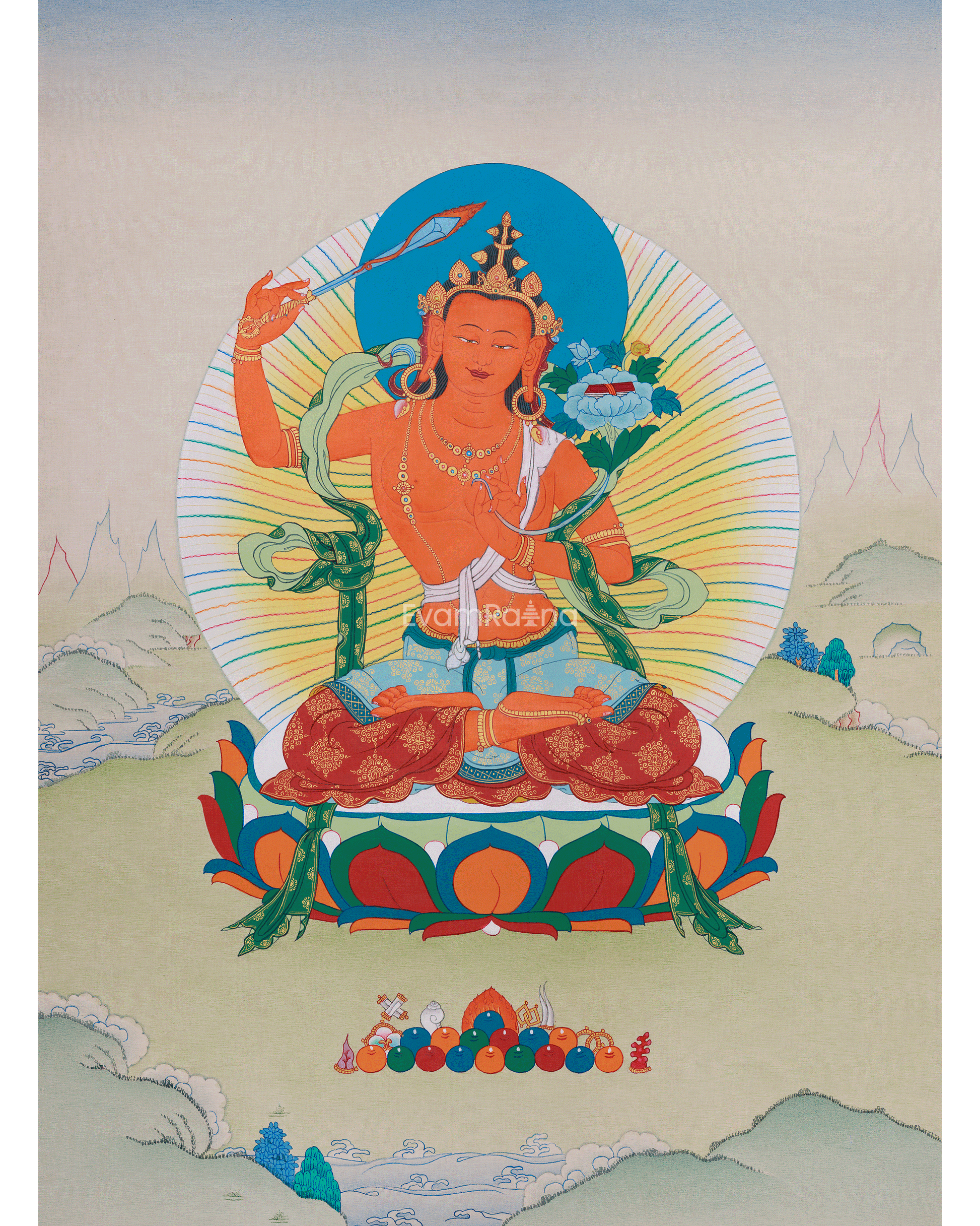 Tibetan Manjushri, Wisdom Deity