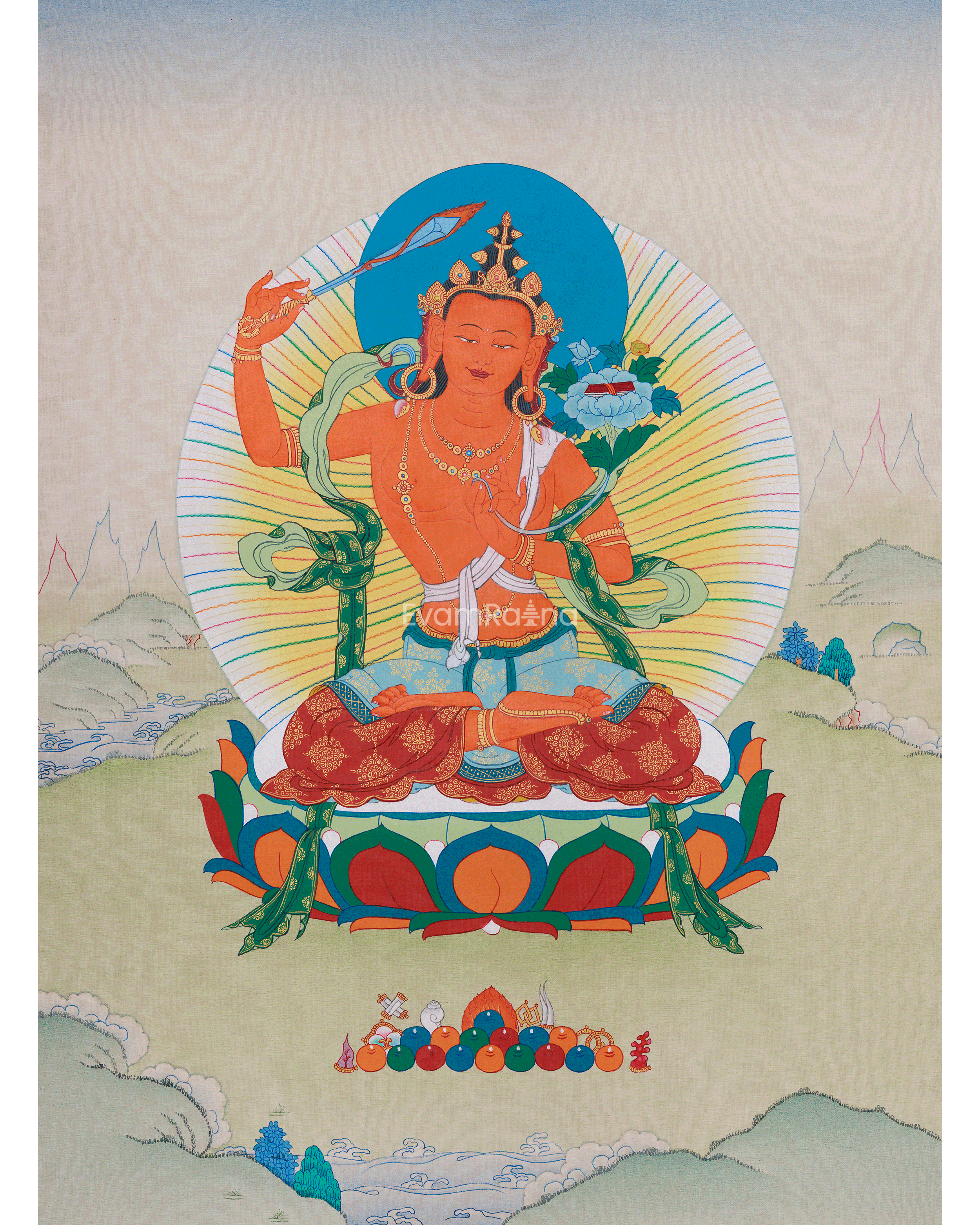 Tibetan Manjushri, Wisdom Deity
