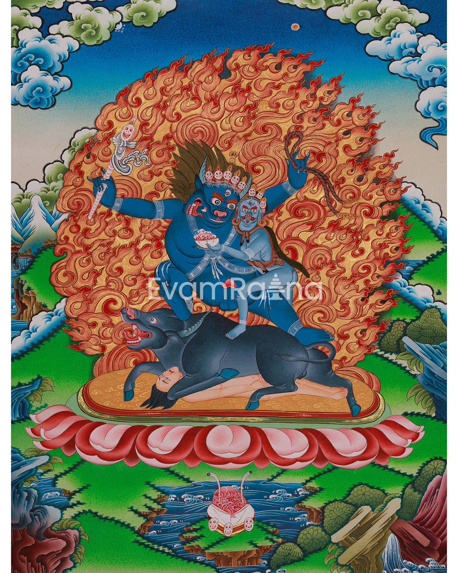 Yama Dharmaraja Thangka