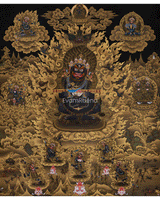 Majestic Sakya Mahakala Thangka