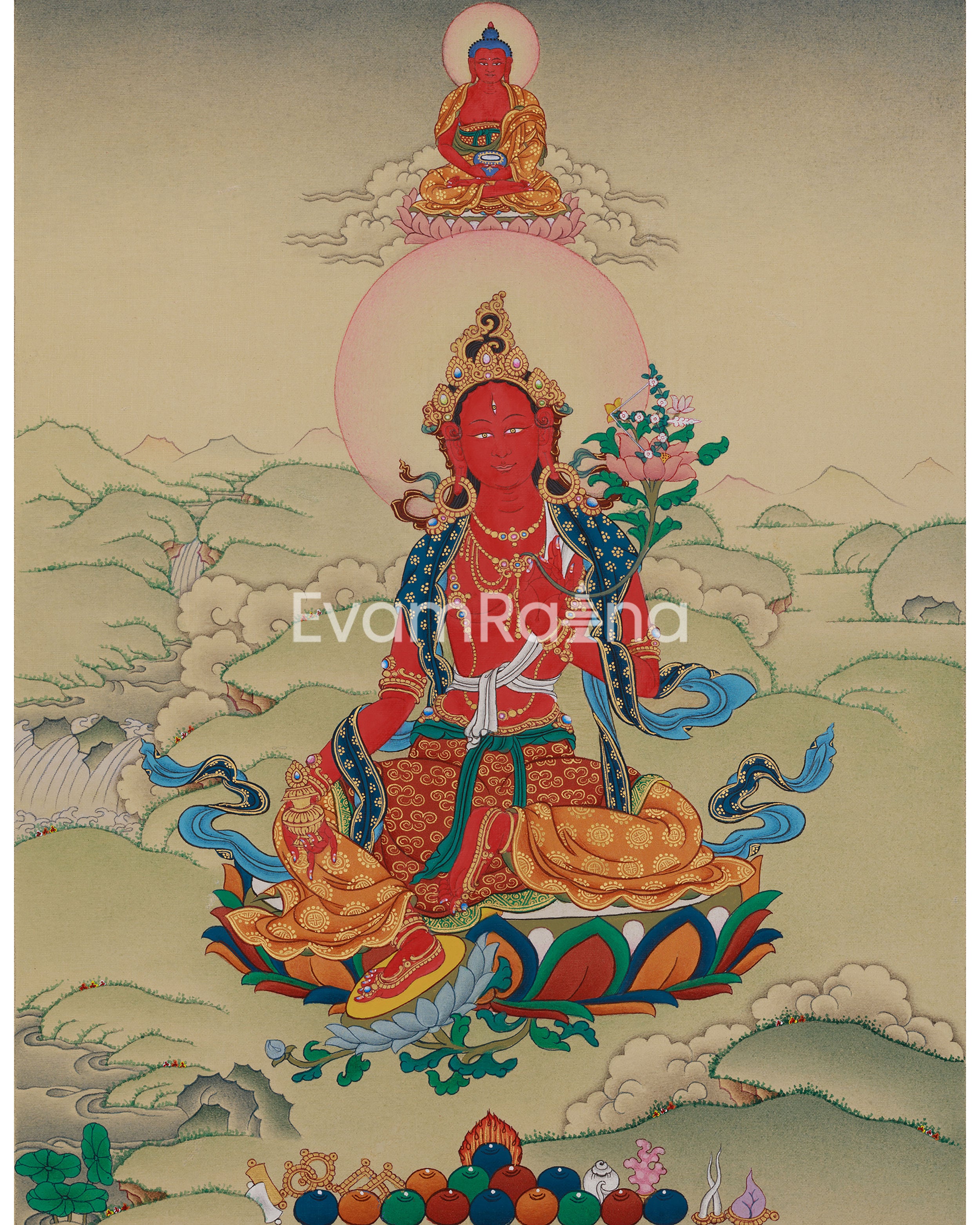 Vajrayana Deity Red Tara Thangka
