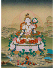 White Tara Healing and Longevity Art | Himalayan Buddhist Painting
