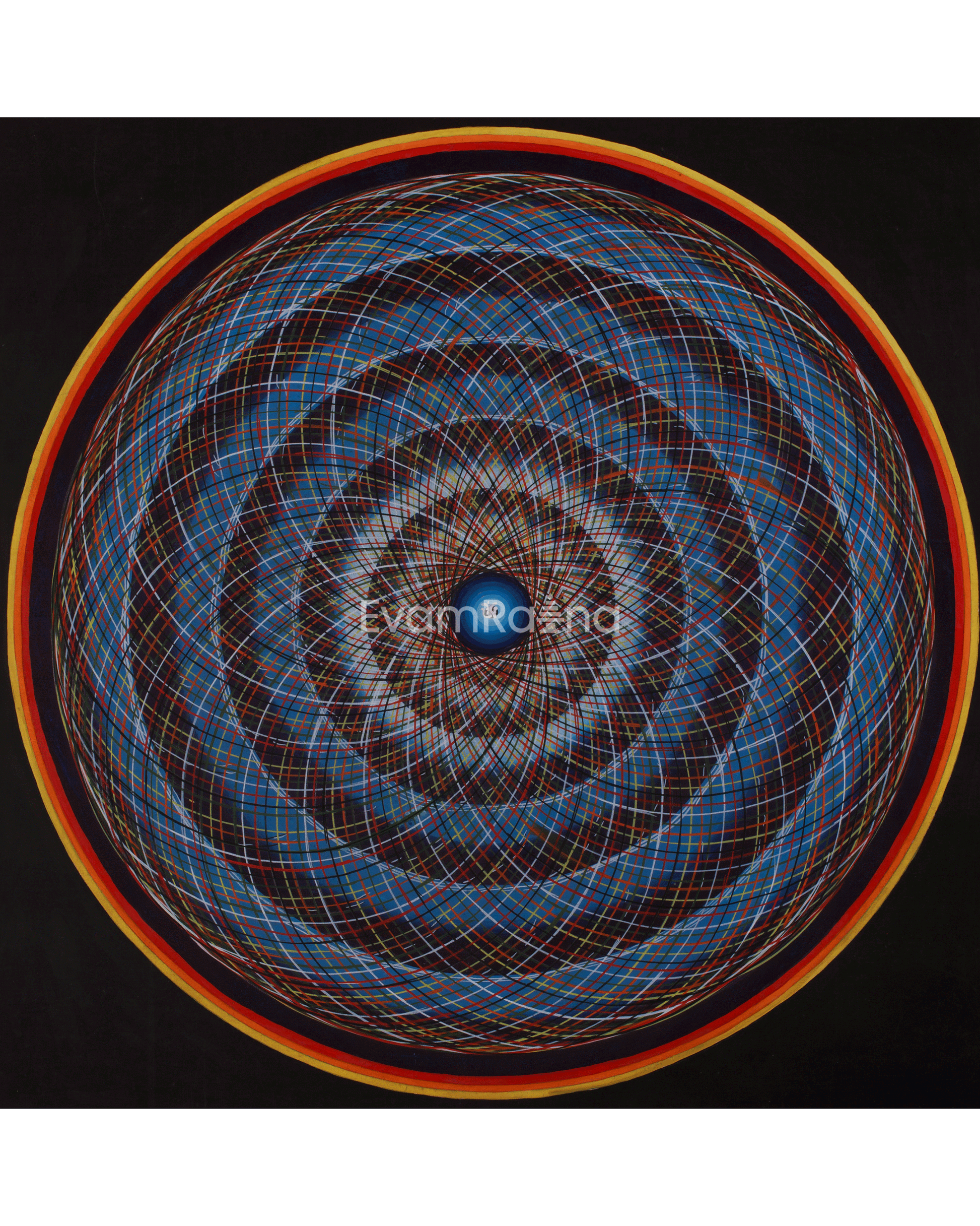 Sacred Hand-Painted Mantra Mandala Art