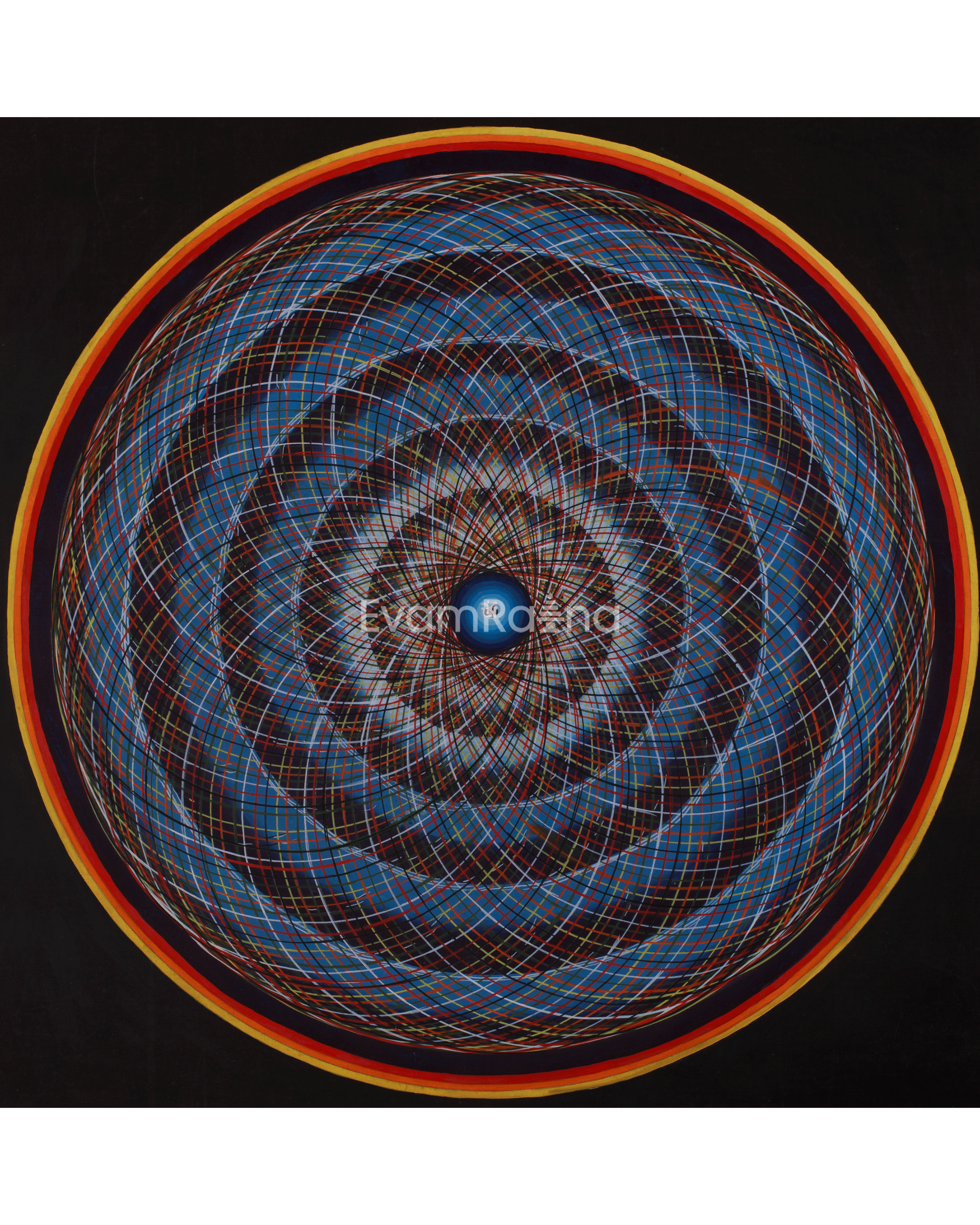 Sacred Hand-Painted Mantra Mandala Art