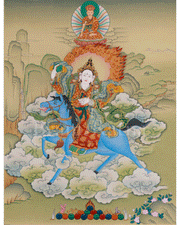 Achi Choki Drolma with Jigten Sumgon Thangka | Wisdom and Compassion Deity