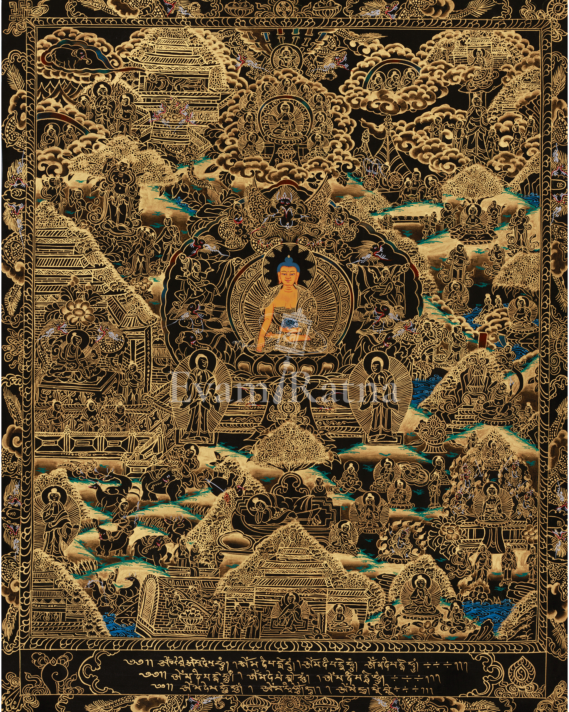 Traditional Art of Buddha Life Story Thangka
