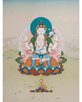 Handmade Chenrezig Thangka