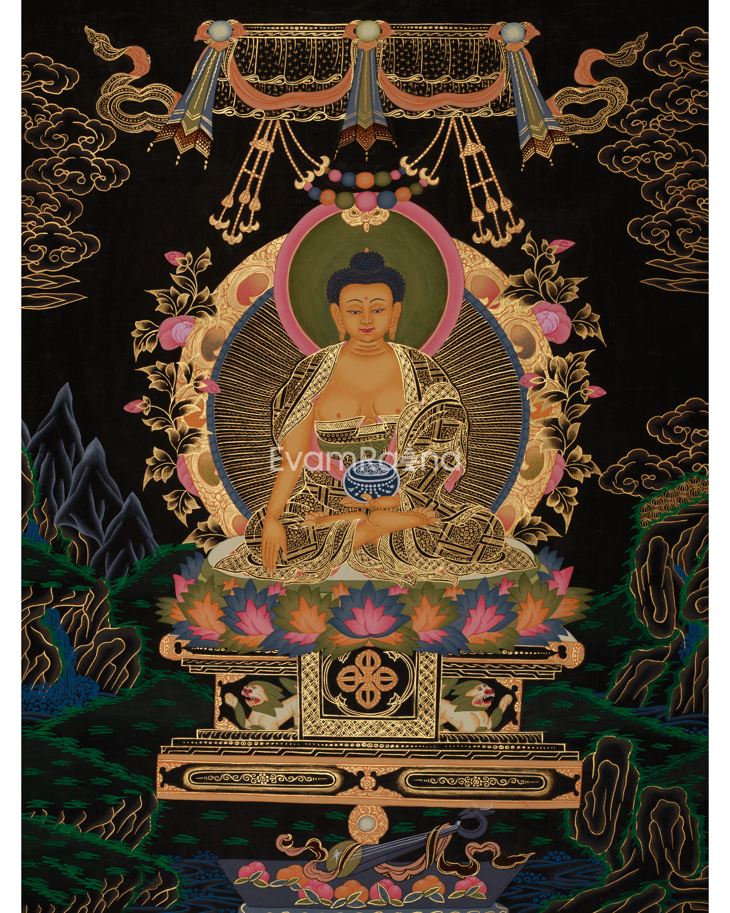 Tibetan Buddhist Shakyamuni Artwork 