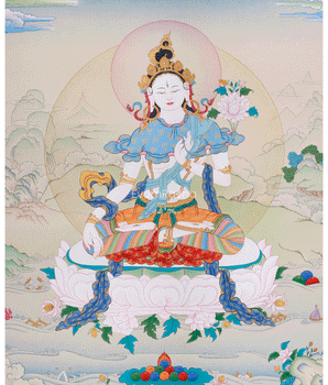 Buddhist Goddess White Dolma 