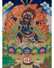 Vajrapani Buddhist Art | Tibetan Protector Thangka | Embodiment of Fearless Power