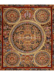 Buddha Mandala Sacred Artwork | Tibetan Mandala Of Wisdom & Compassion | Spiritual Altar