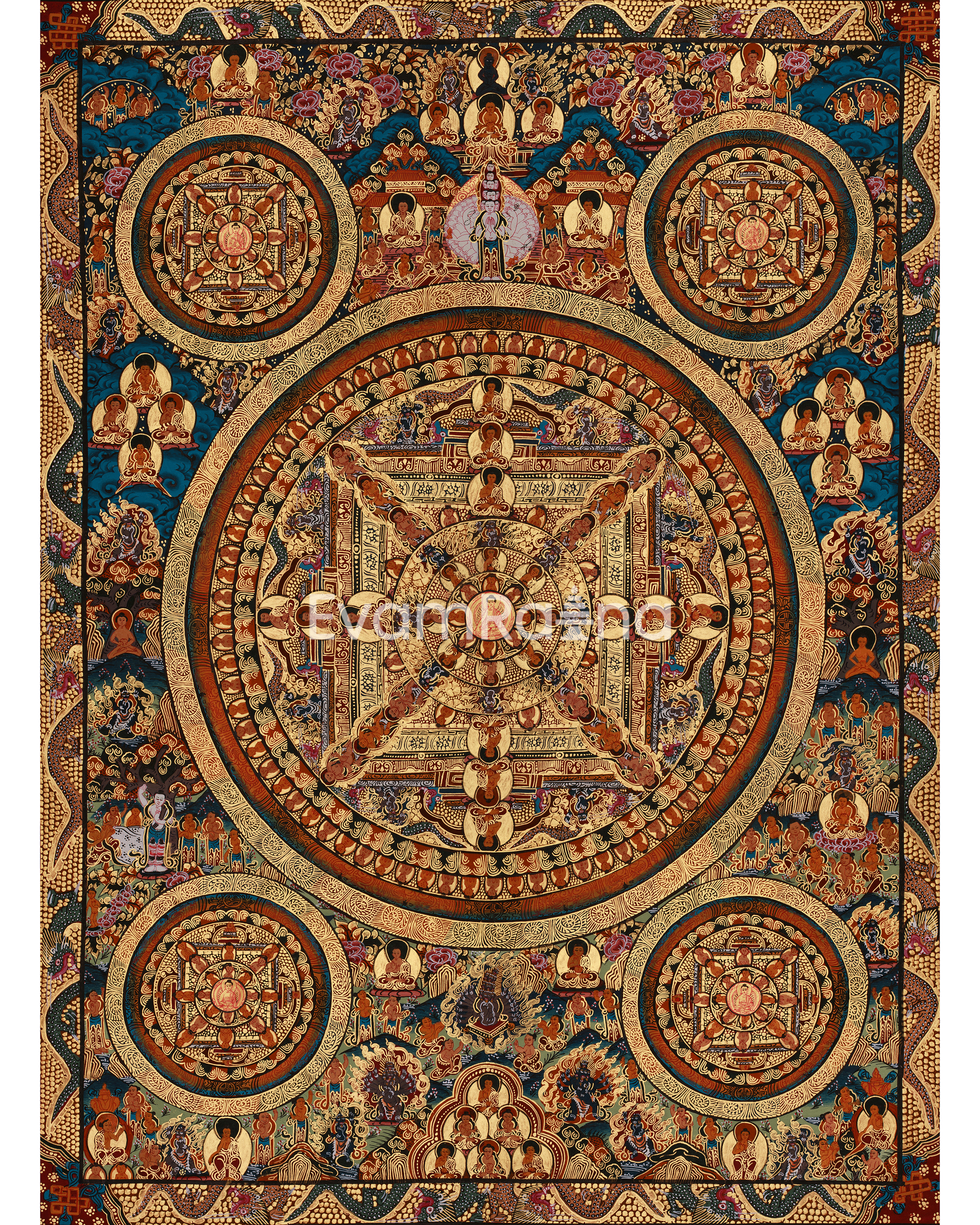 Hand-Painted Buddha Mandala Art