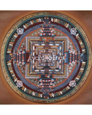 Traditional Thangka Of Kalachakra Mandala