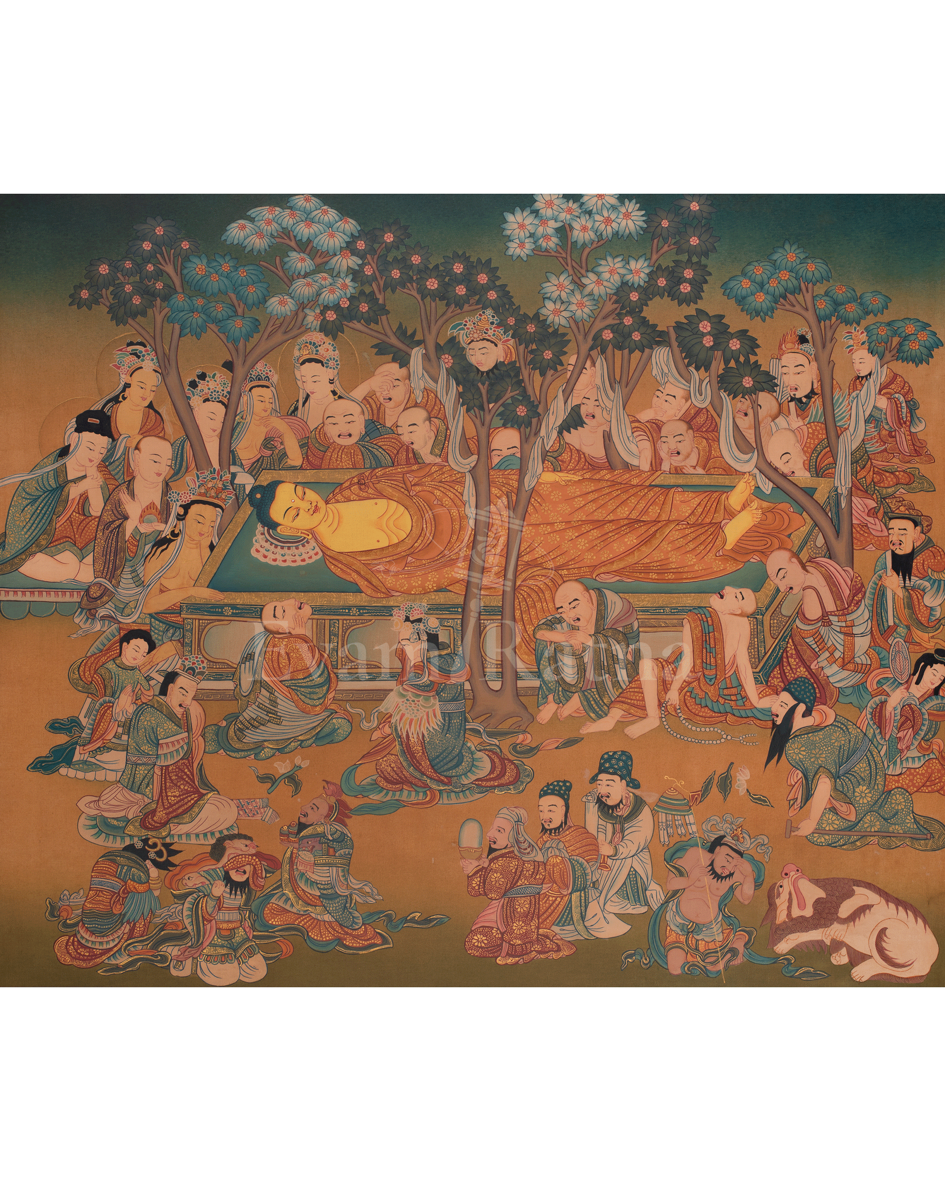 Buddha Parinirvana Thangka