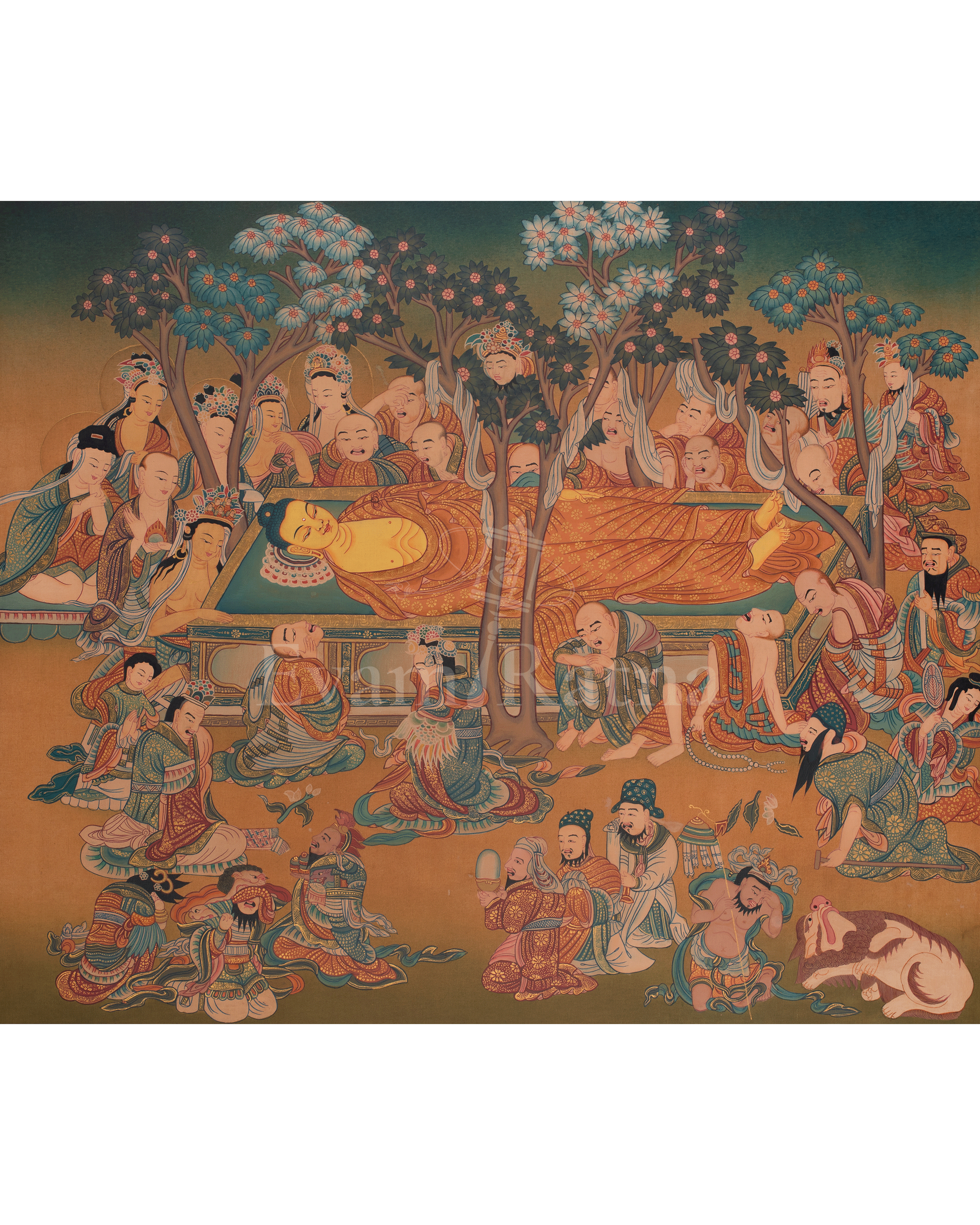Buddha Parinirvana Thangka