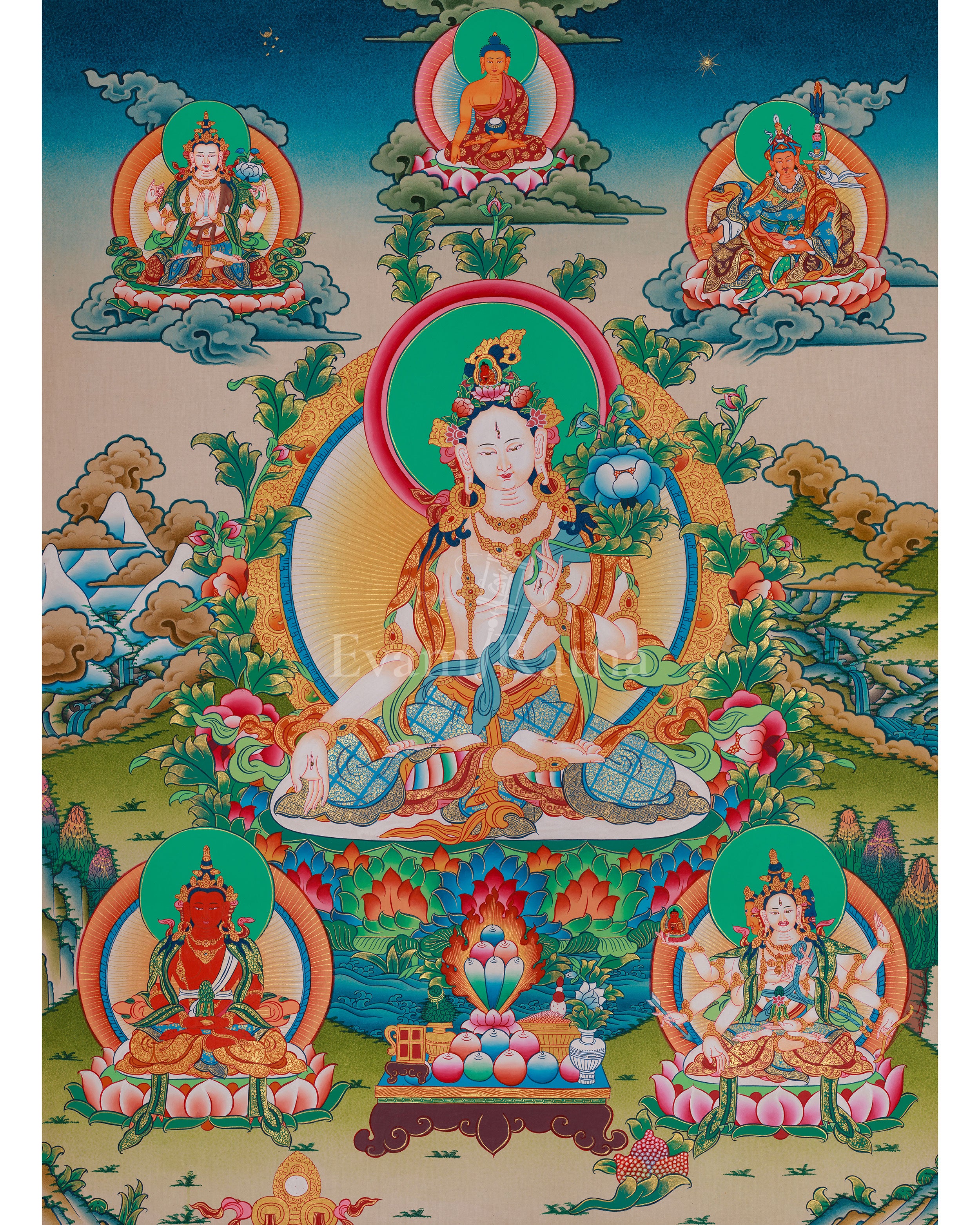 Dzambhala Buddhist Deity Thangka