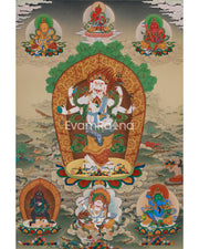 Divine Thangka of White Mahakala
