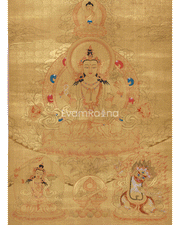 Traditional Thangka Of Four-Armed Chenrezig