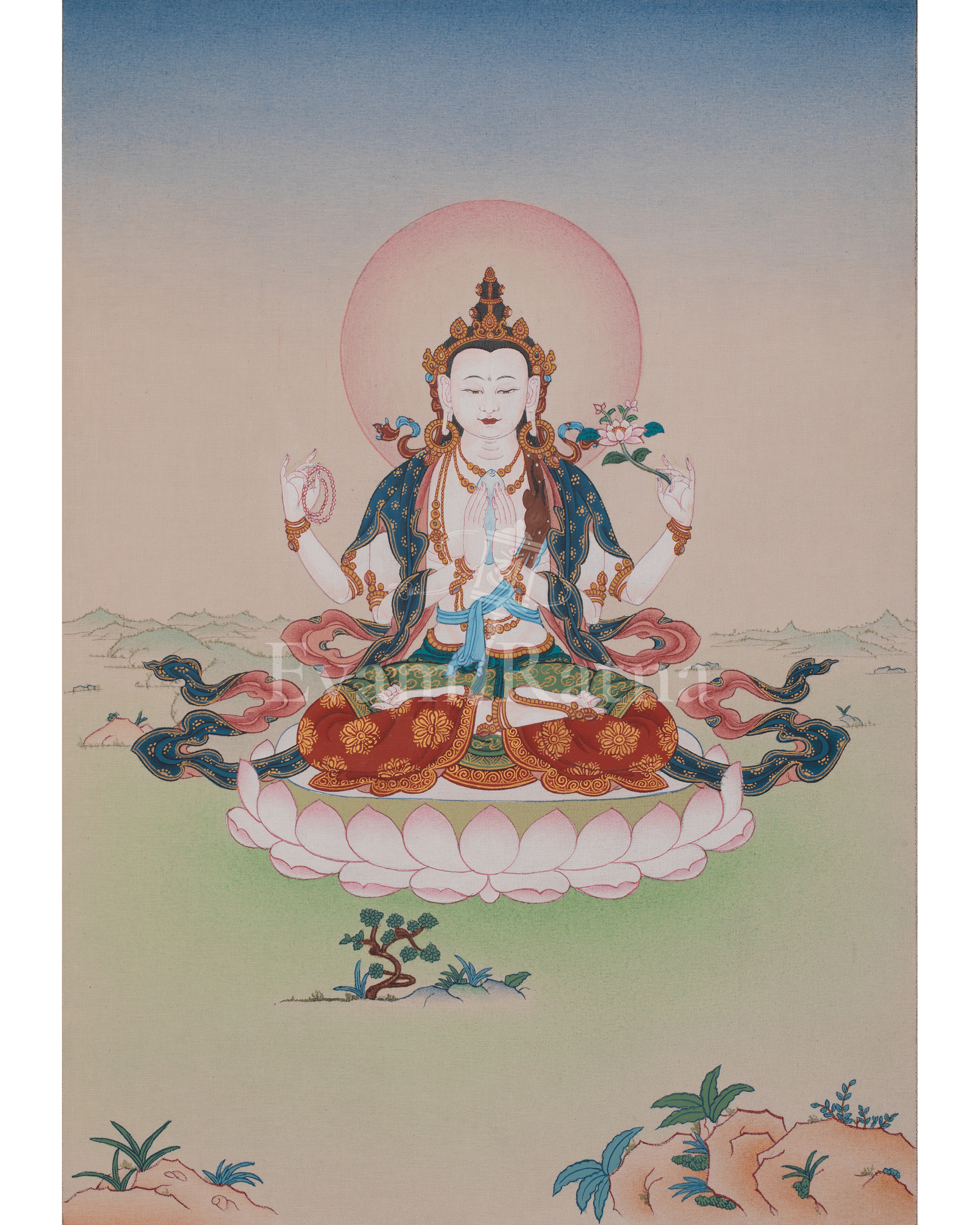 Himalayan Chenrezig Thangka