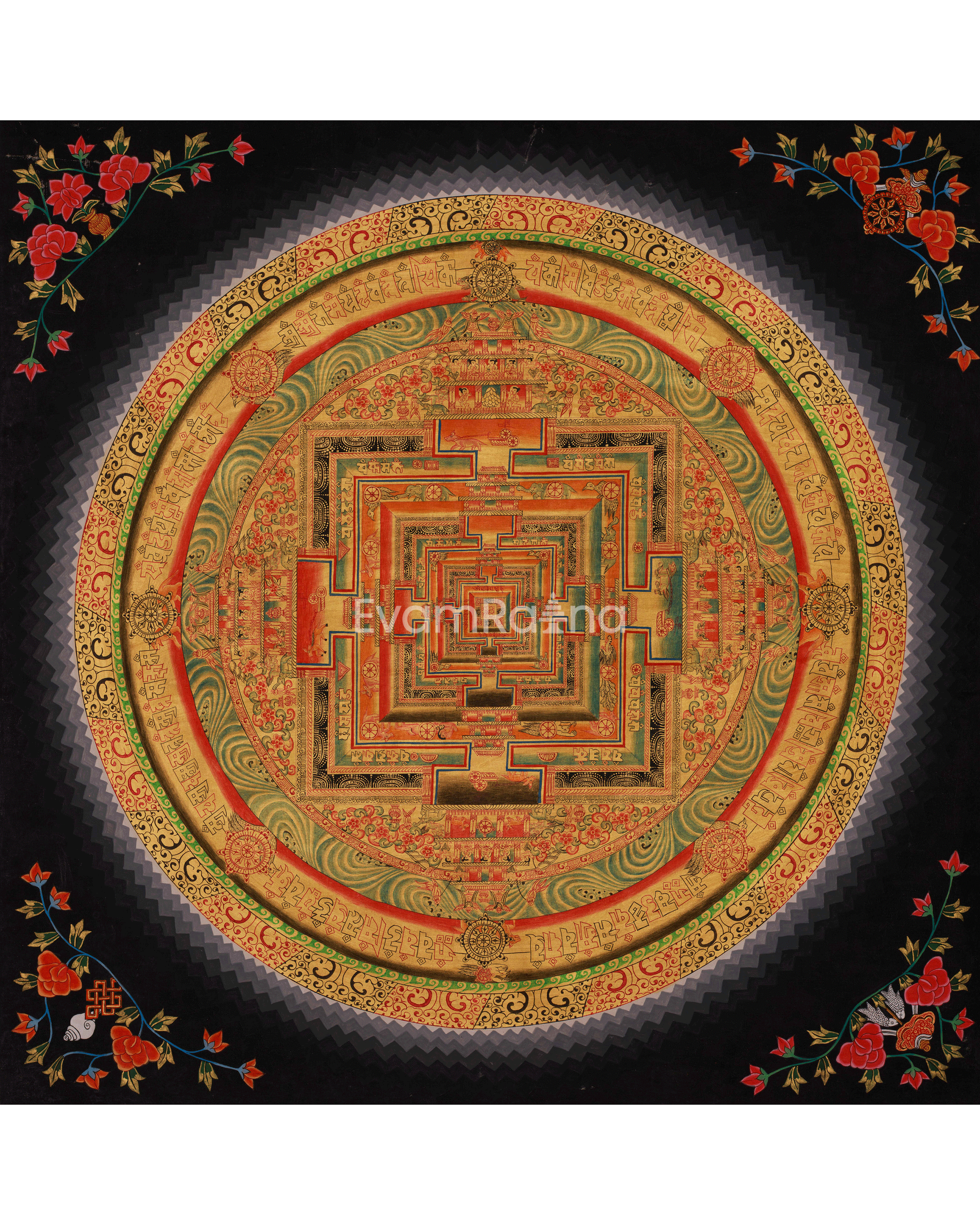 Buddhist Kalachakra Mandala Artwork