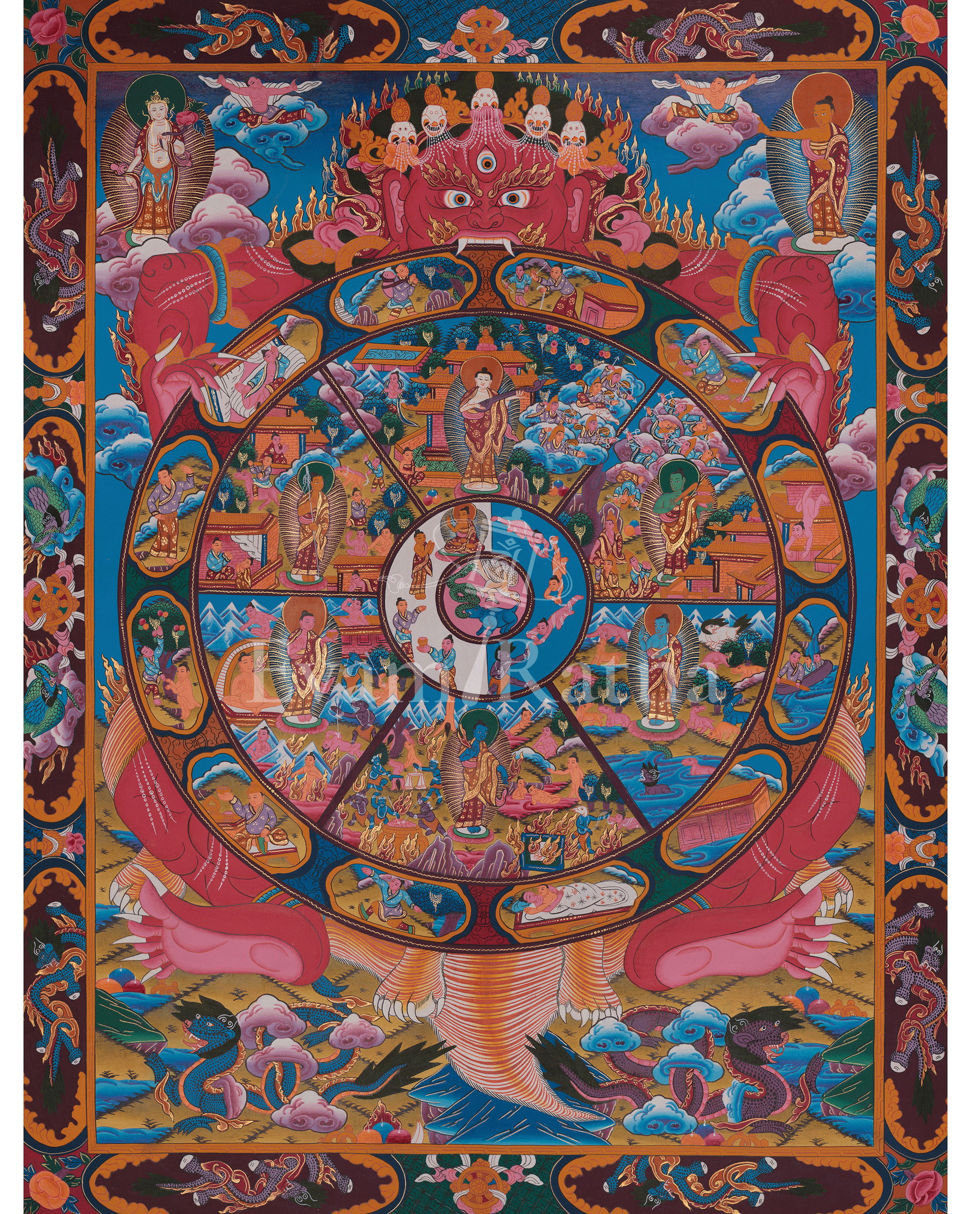 Divine Bhavachakra Thangka 