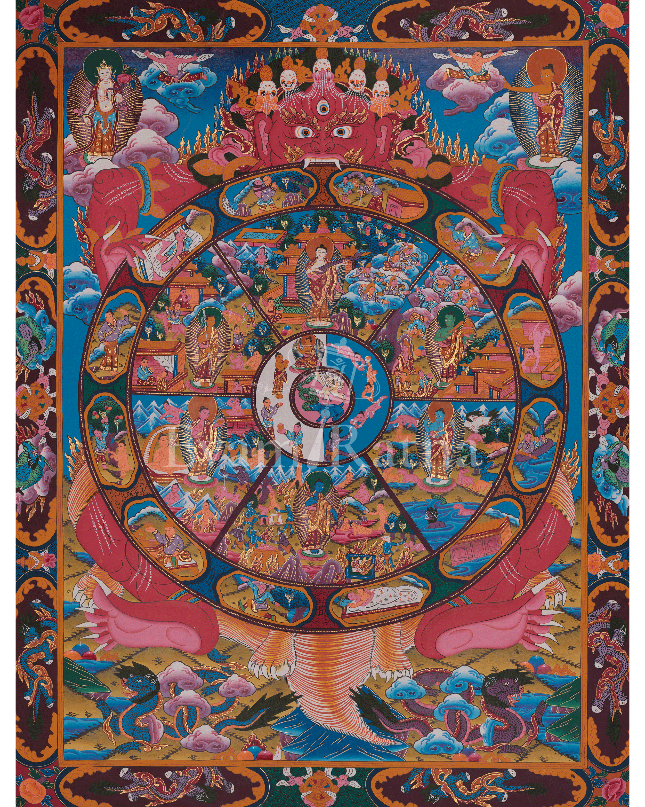 Divine Bhavachakra Thangka 