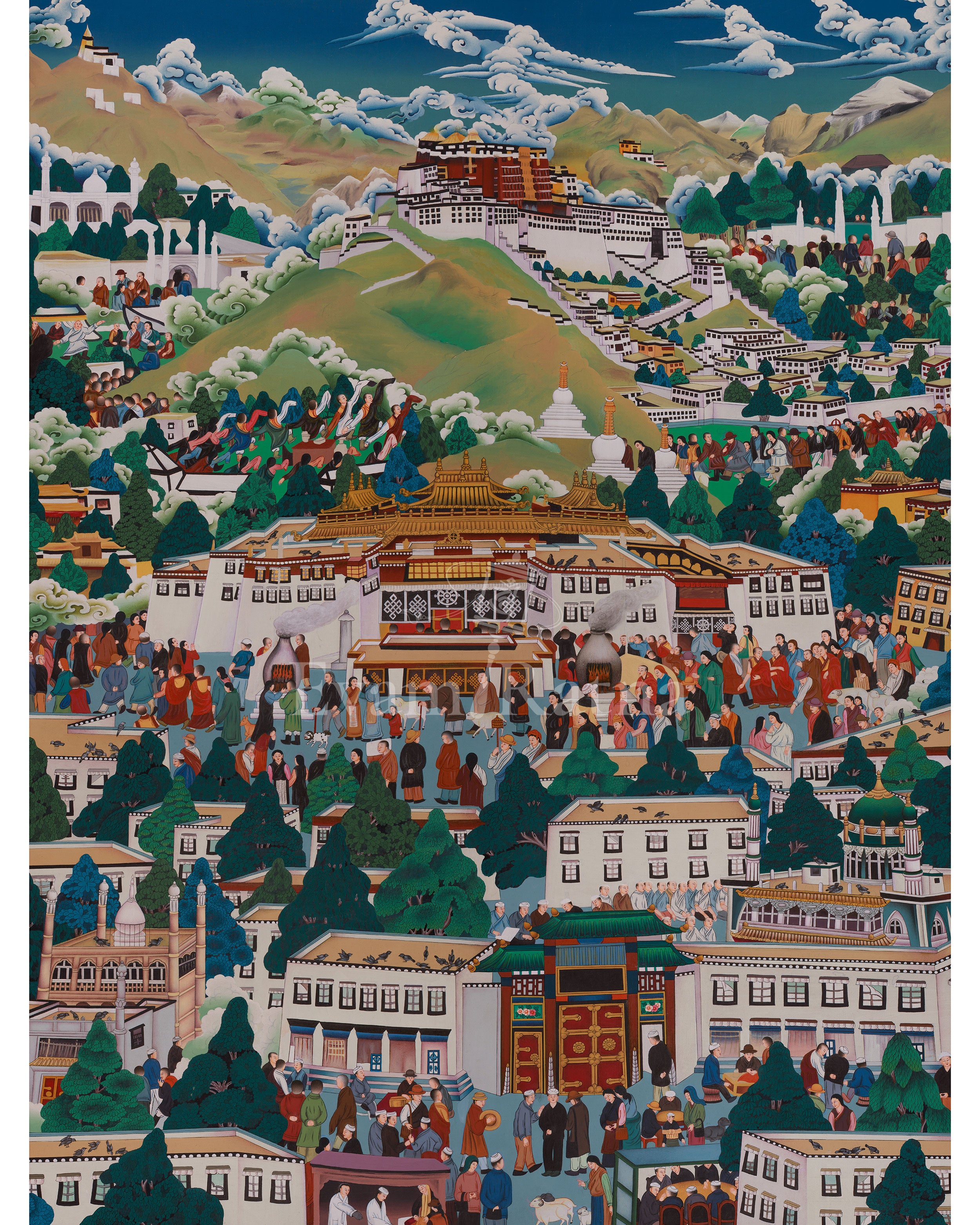 Tibet Valley Thangka