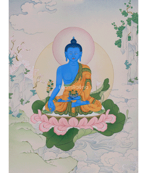 Bhaisajyaguru Thangka Print