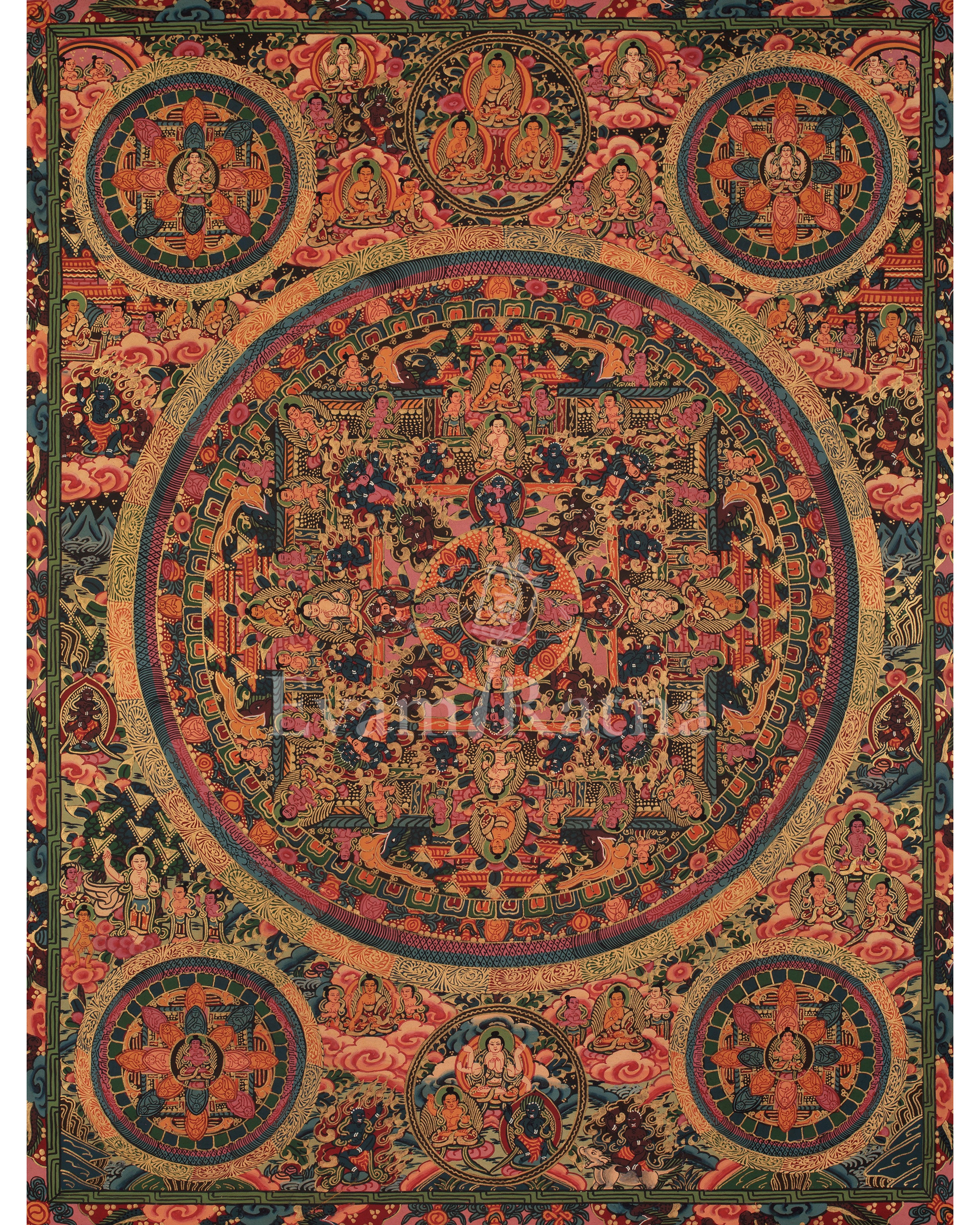 Buddha Mandala Hand Painted Art 
