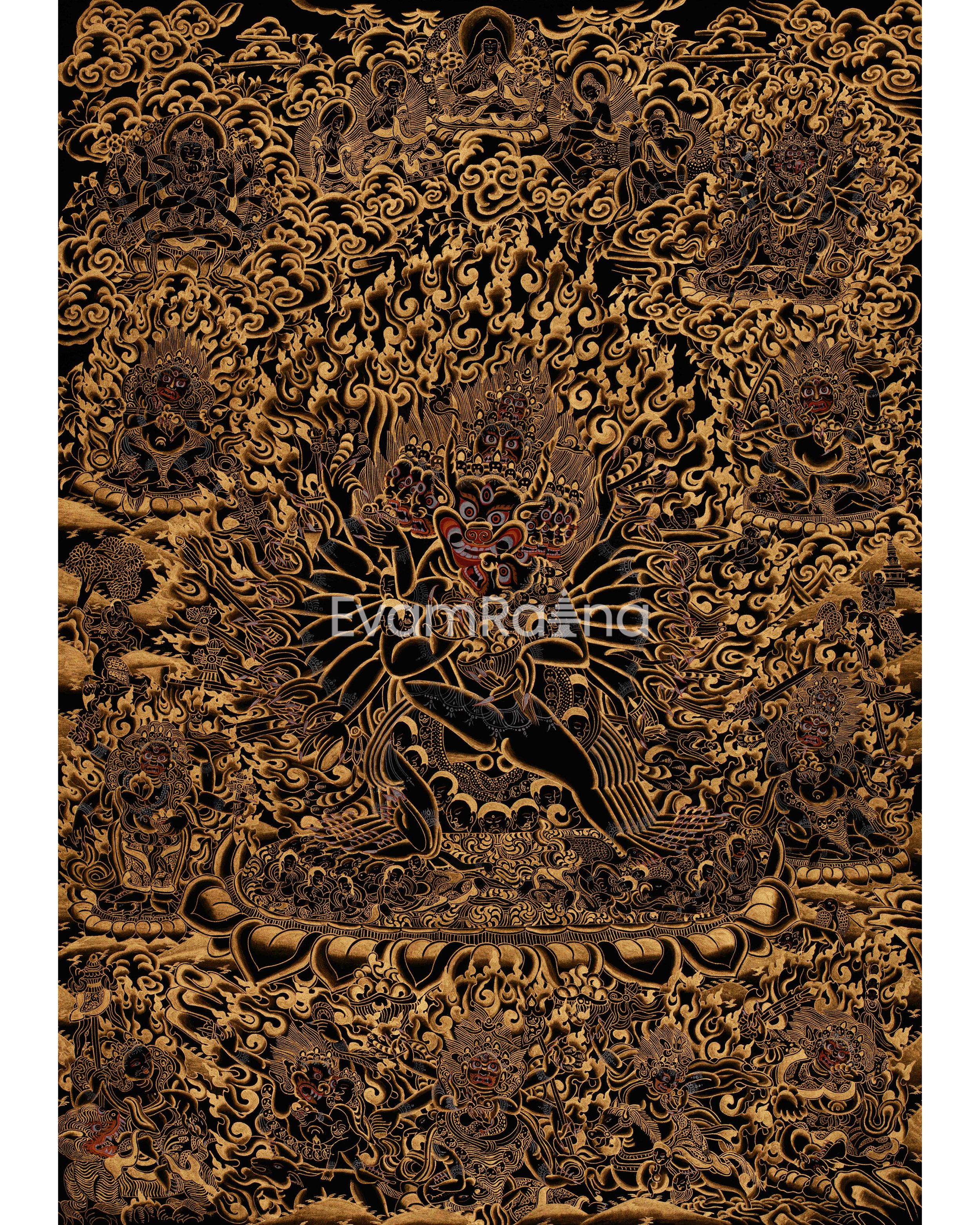 Tibetan Thangka of Yamantaka | The Destroyer Of Death