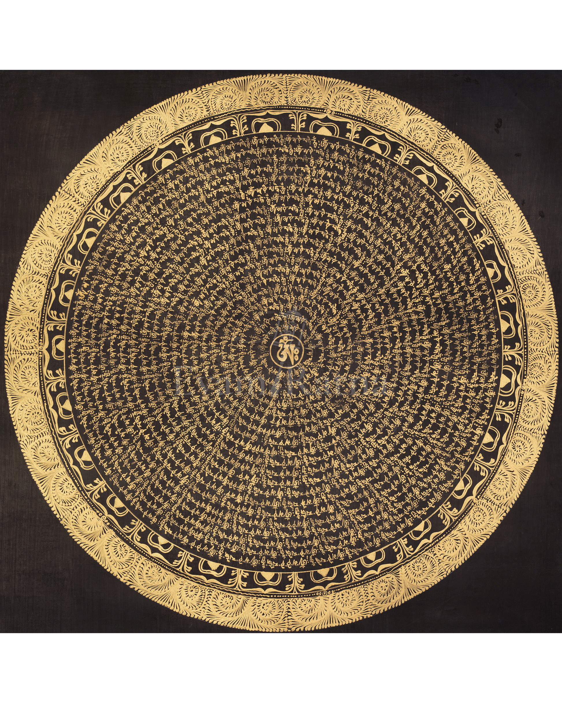 Tibetan Thangka of Mantra Mandala