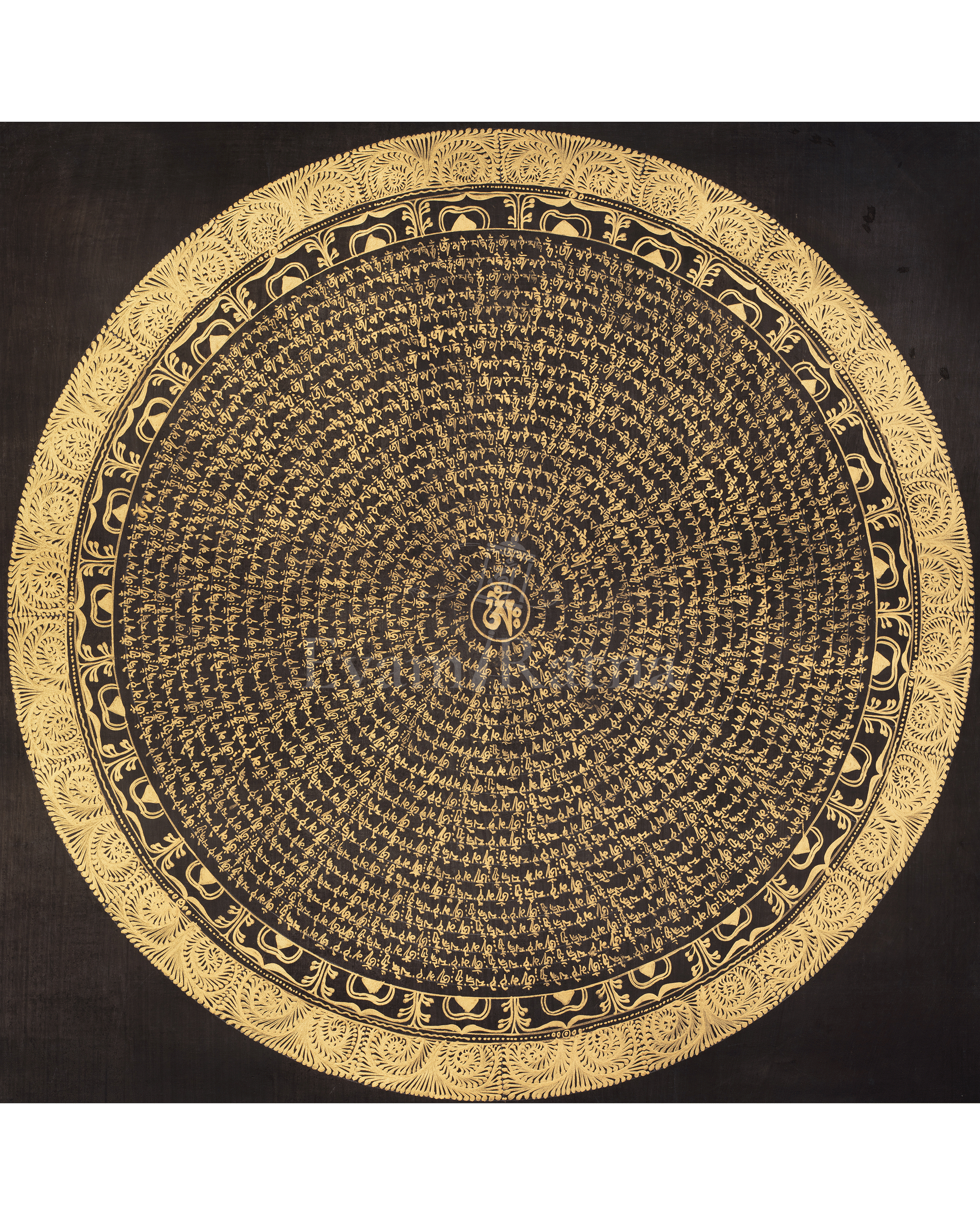 Tibetan Thangka of Mantra Mandala