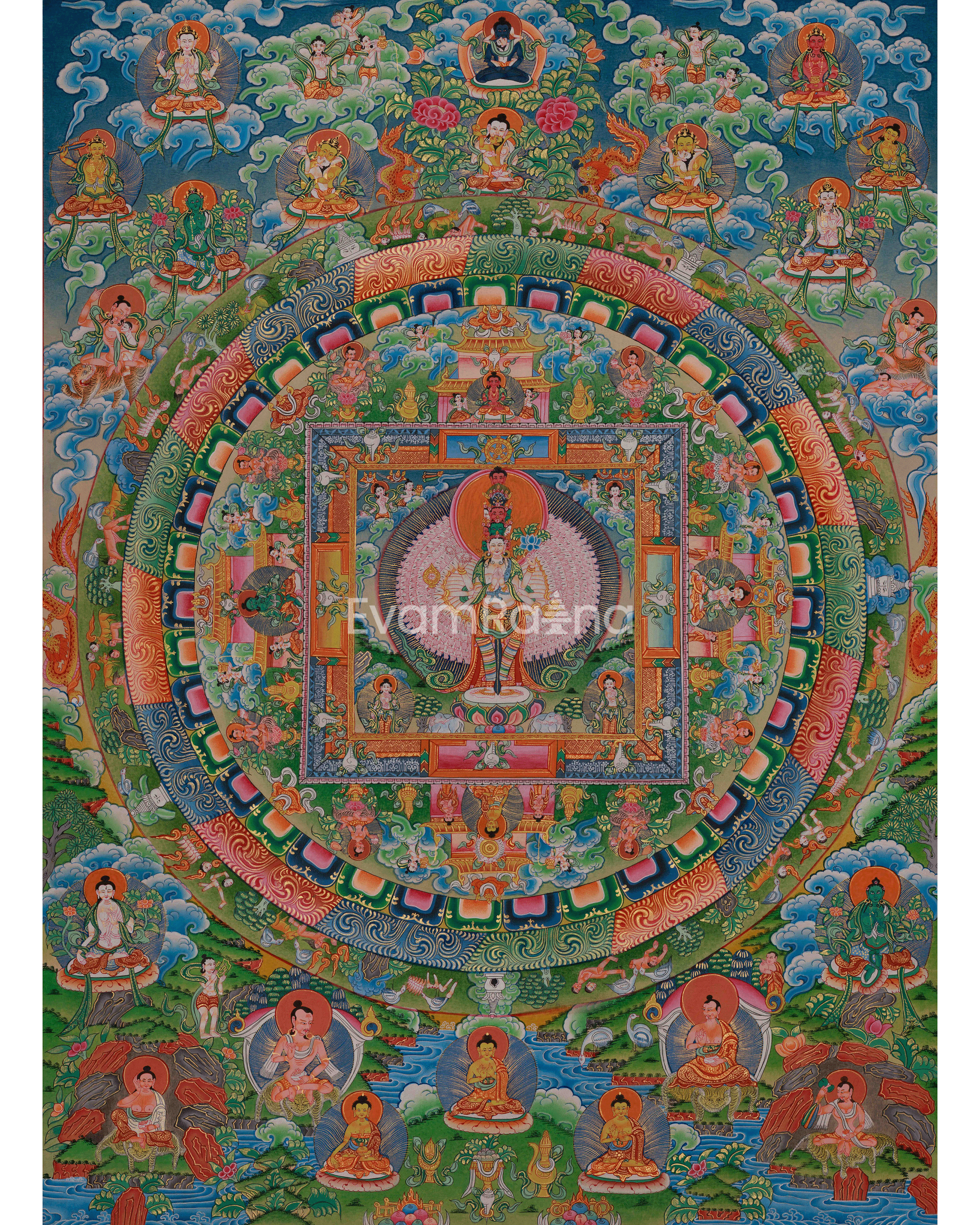 Himalayan 1000 Armed Chenrezig Thangka