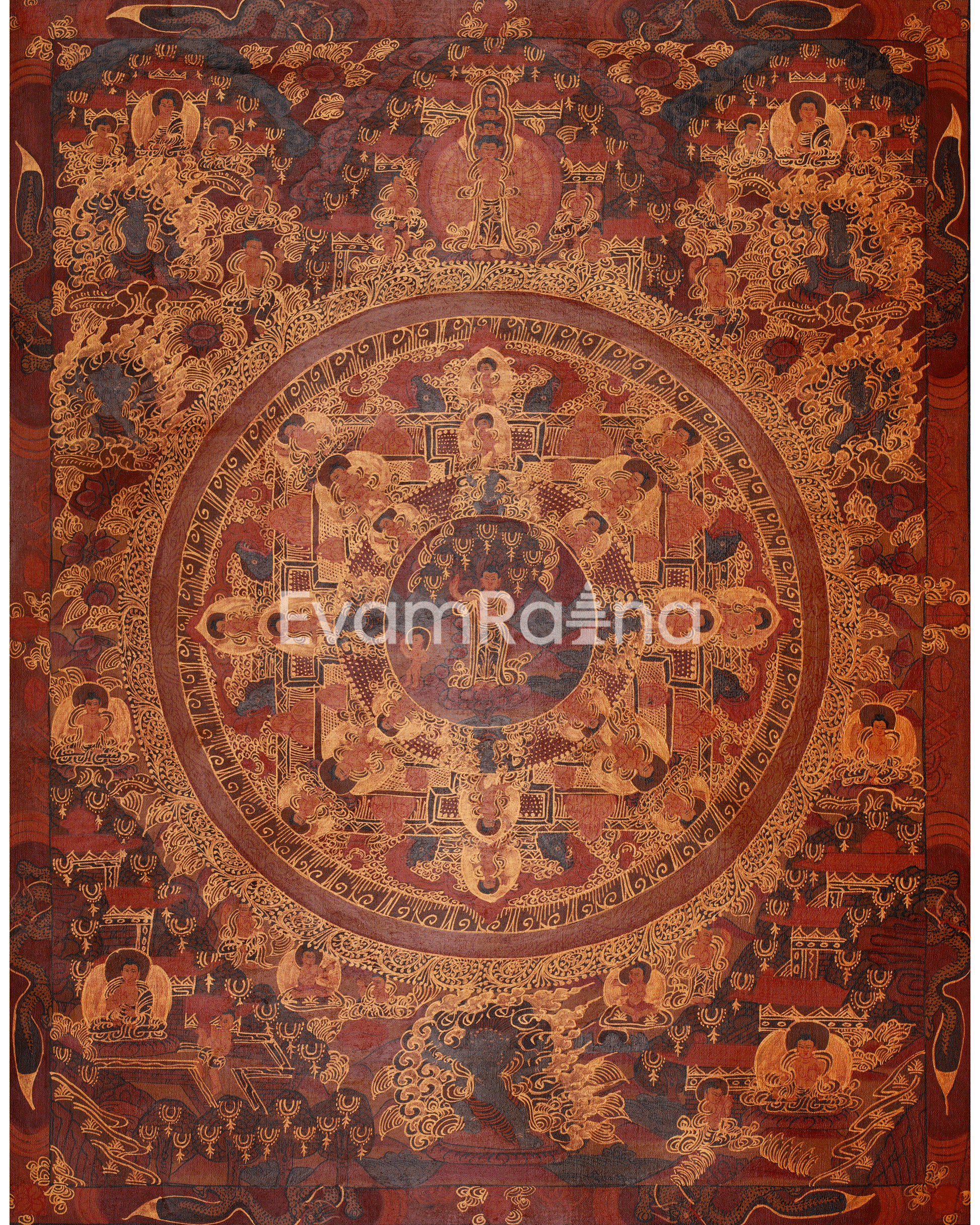 Handpainted Sacred Buddha Mandala