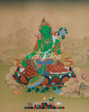 Savior Goddess Green Tara Thangka