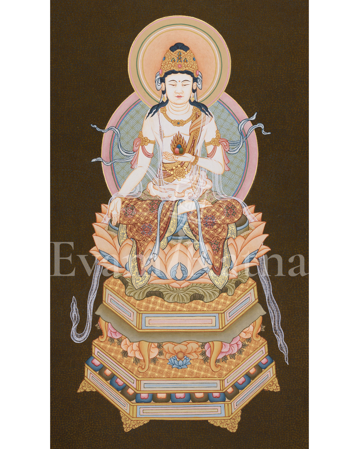 Traditional Thangka of Akasagarbha | Boundless Space Treasury