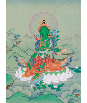 Green Tara Protection Thangka