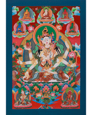 Namgyalma with Five Dhyani Buddhas White Tara and Amitayus
