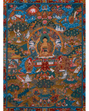 Tibetan Thangka of Buddha Life History
