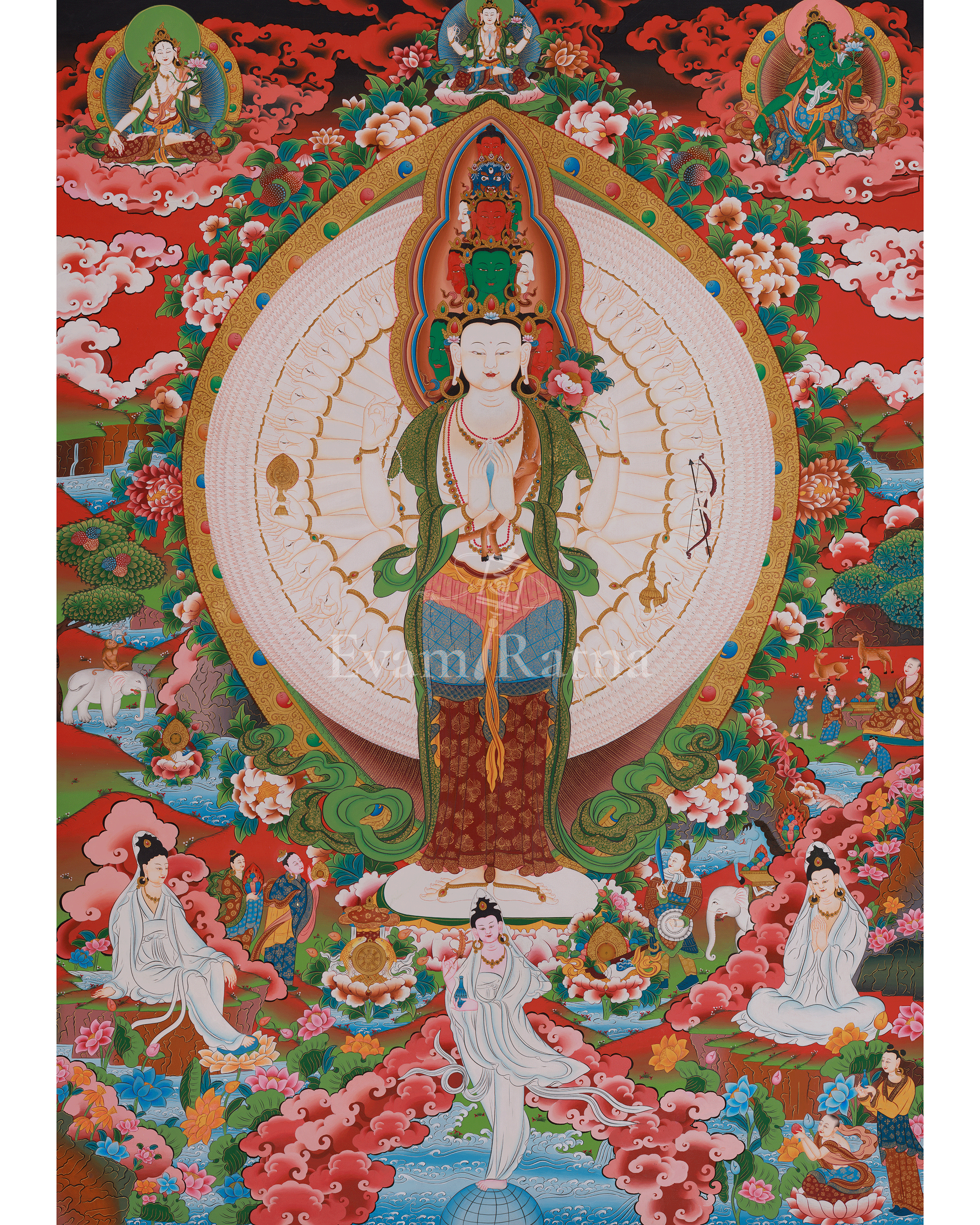 Tibetan Art of 1000 Armed Chenrezig
