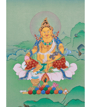 Dzambhala, Wealth Deity Thangka