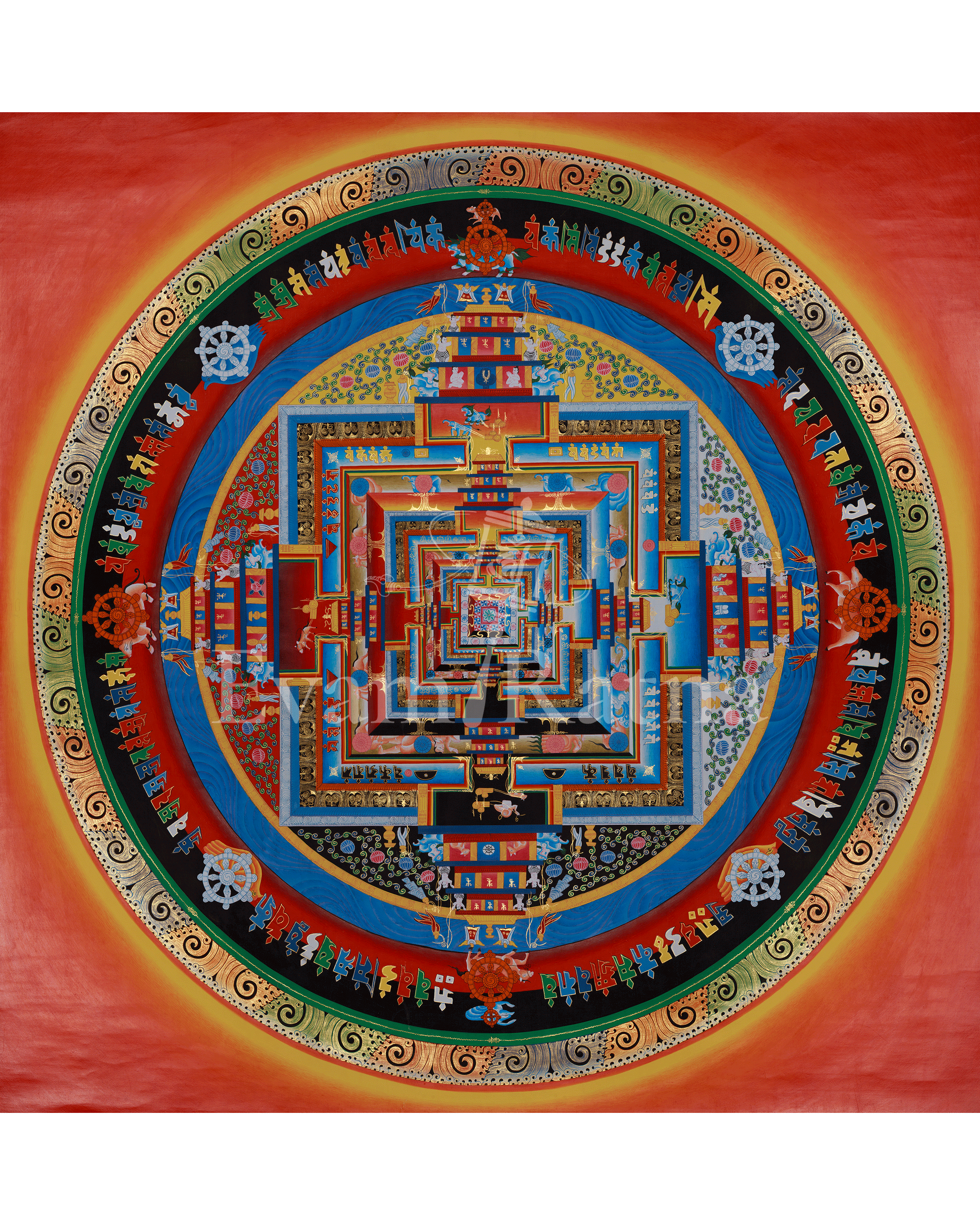 Spiritual Kalachakra Mandala Art 