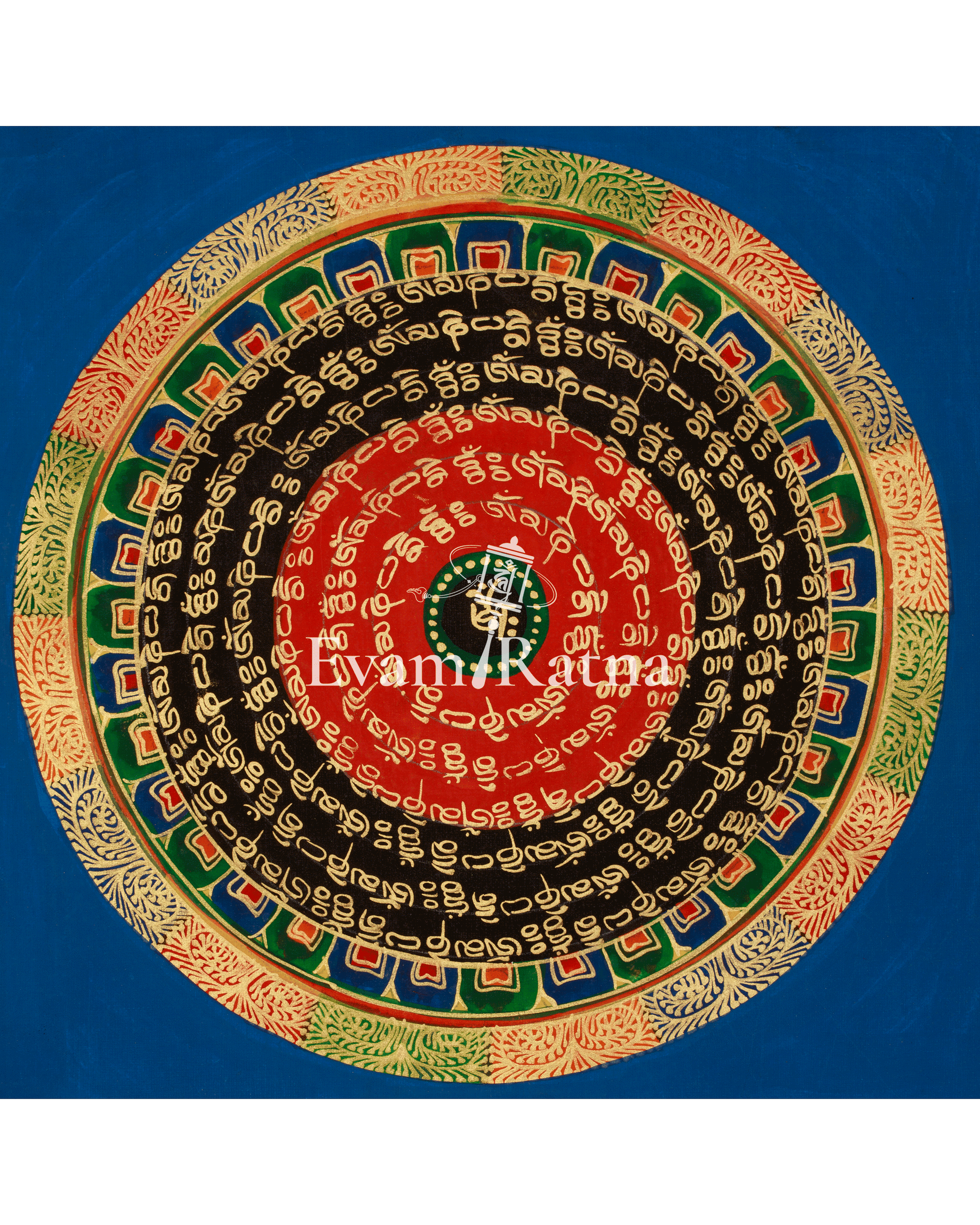 Spiritual Thangka of Mantra Mandala