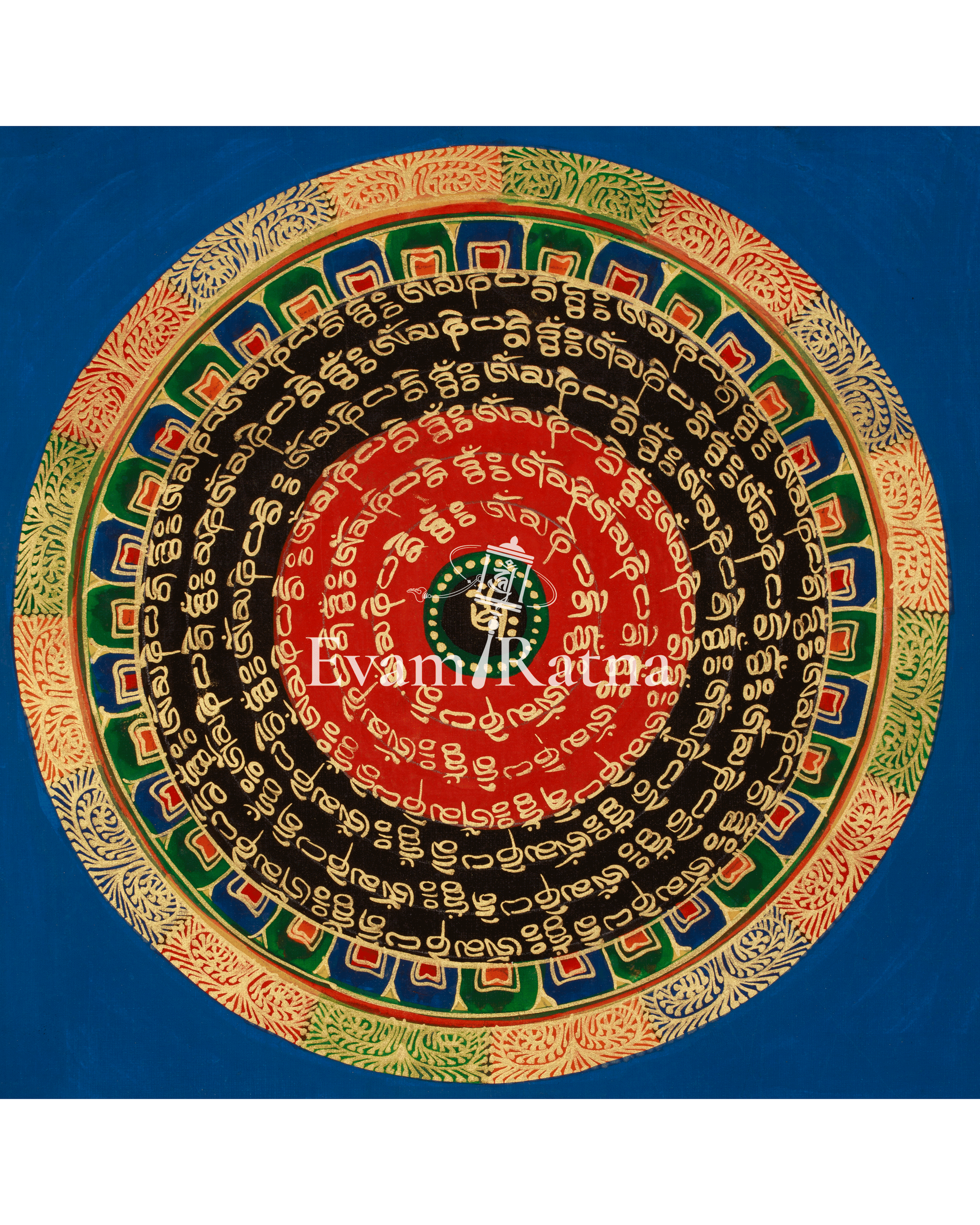Spiritual Thangka of Mantra Mandala