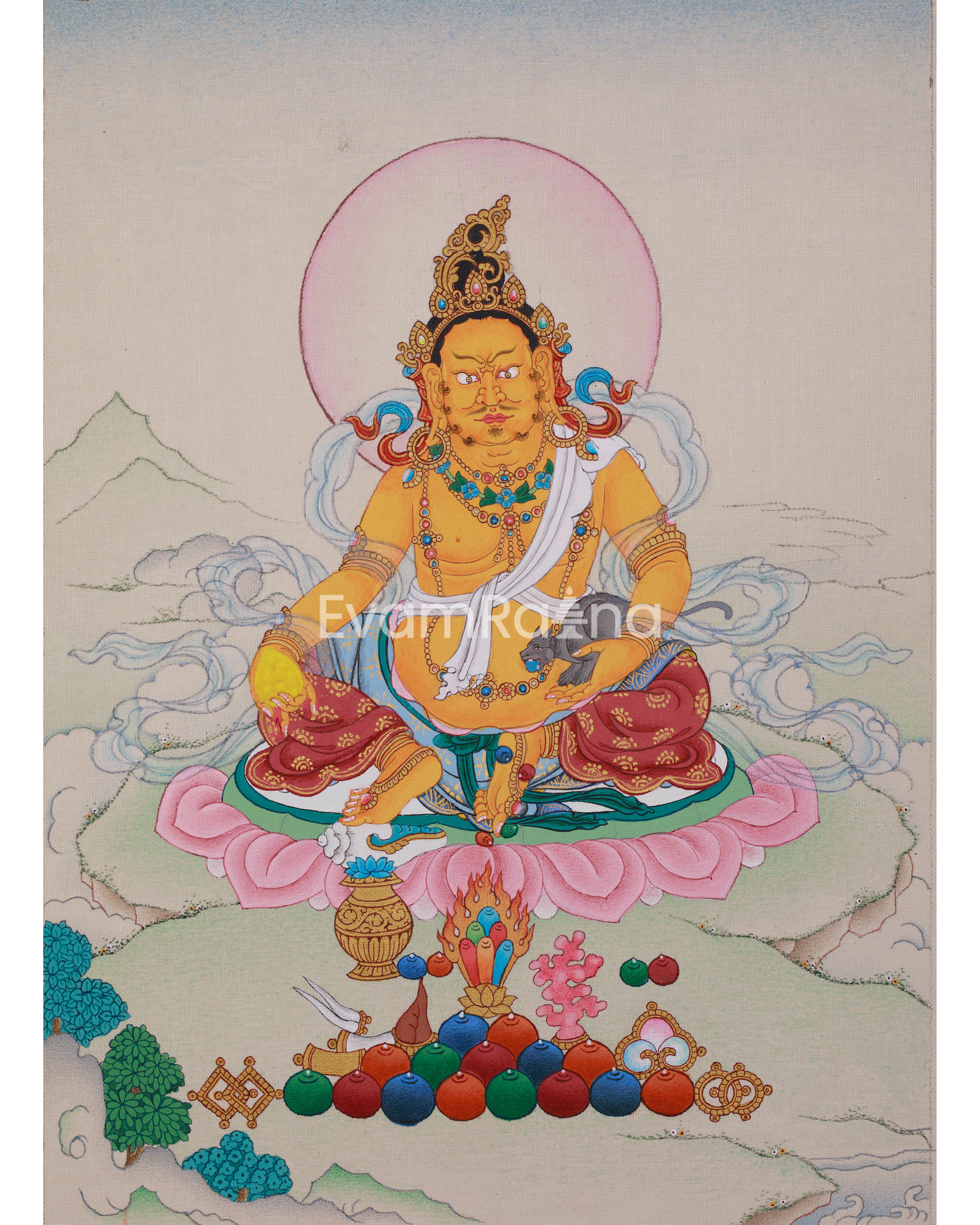 Vajrayana Abundance Deity Dzambhala Art