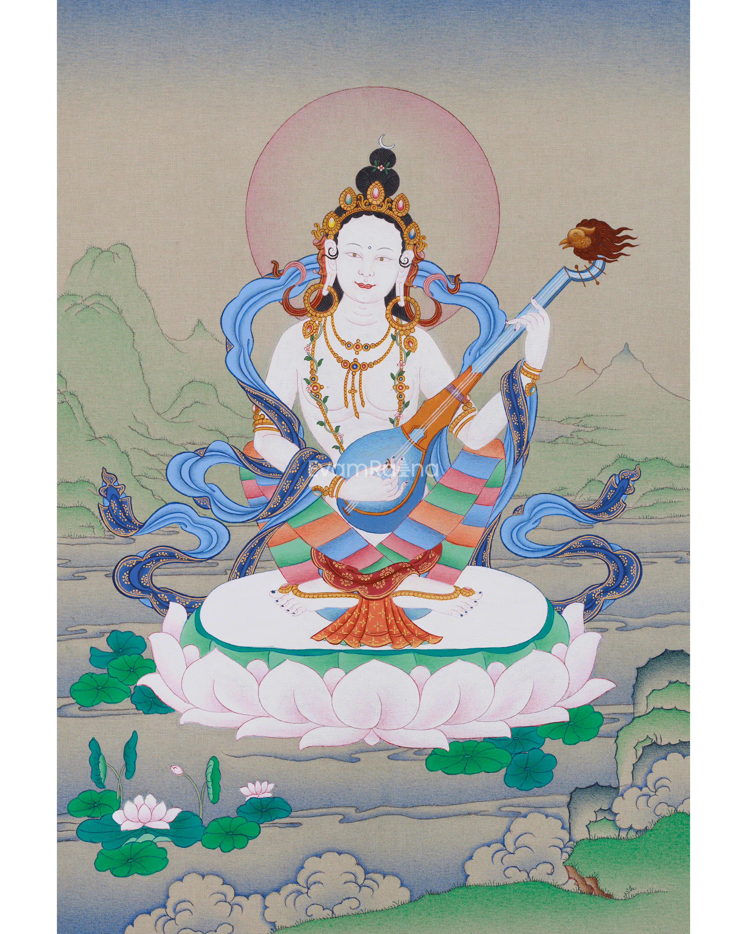 Devi Saraswati Thangka