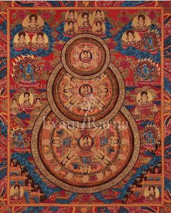 Triple Mandala of Buddha Art 