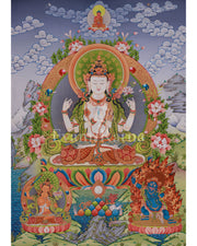 Four-armed Chenrezig Art